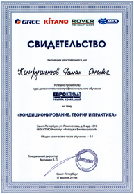 Сертификат Euroclimate
